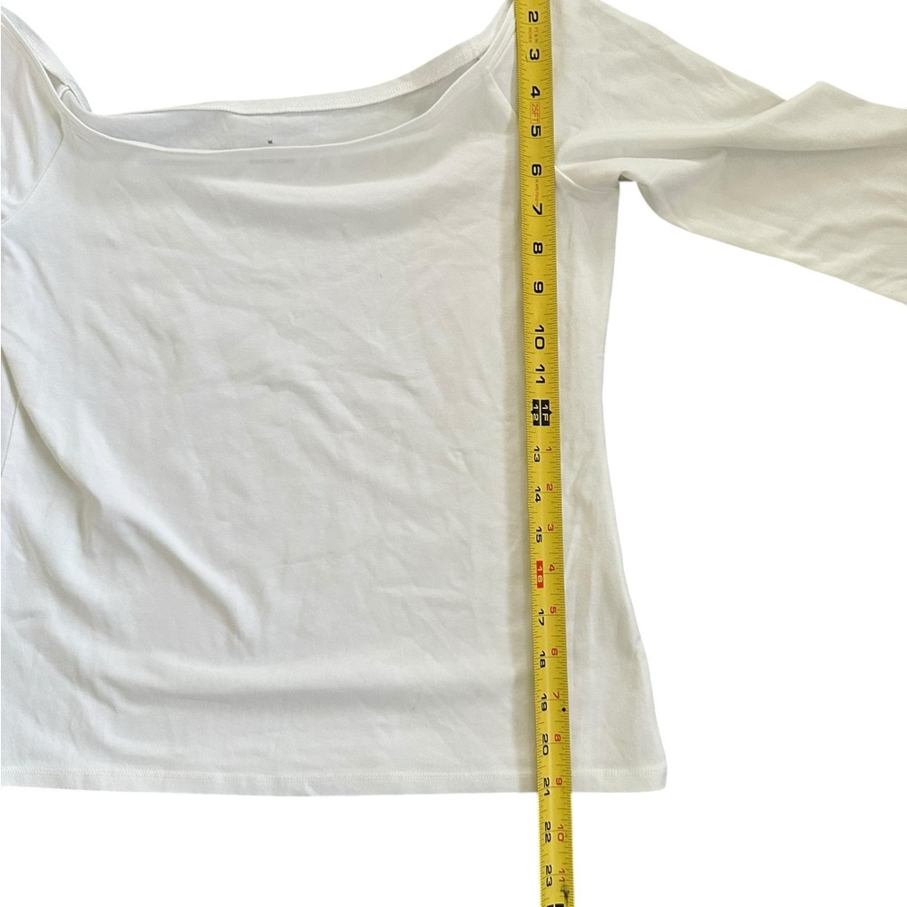 Everlane THE FORM OFF-SHOULDER TOP color White size medium - Picture 7 of 9